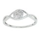 Genuine Diamond Infinity Promise Ring in 10Kt White Gold