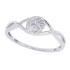 Genuine Diamond Infinity Promise Ring in 10Kt White Gold