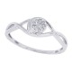 Genuine Diamond Infinity Promise Ring in 10Kt White Gold