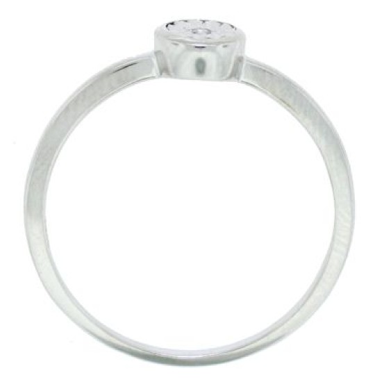 Illusion Set Diamond Promise Ring in 14Kt White Gold