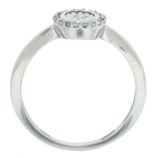 Illusion Set Diamond Promise Ring in 10Kt White Gold