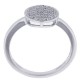 Pave Set Genuine Diamond Fashion Ring in 10Kt White Gold