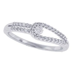 Diamond Right Hand Ring in 10Kt White Gold