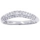 Pave Set Diamond Wedding Band in 14kt White Gold