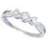 Infinity Diamond Three Stone Ring in 14Kt White Gold