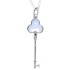 Sterling Silver Mother of Pearl Clover Shaped Key Pendant Necklace