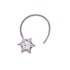 Cubic Zirconia Nose Pin in Sterling Silver