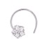 Cubic Zirconia Nose Pin in Sterling Silver