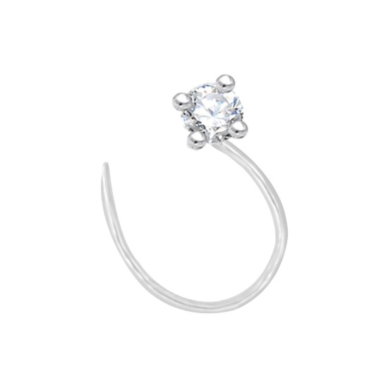 Diamond Nose Pin in 14kt White Gold 