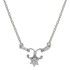 Cubic Zirconia Pendant Necklace,Sterling Silver