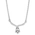 Cubic Zirconia Pendant Necklace,Sterling Silver