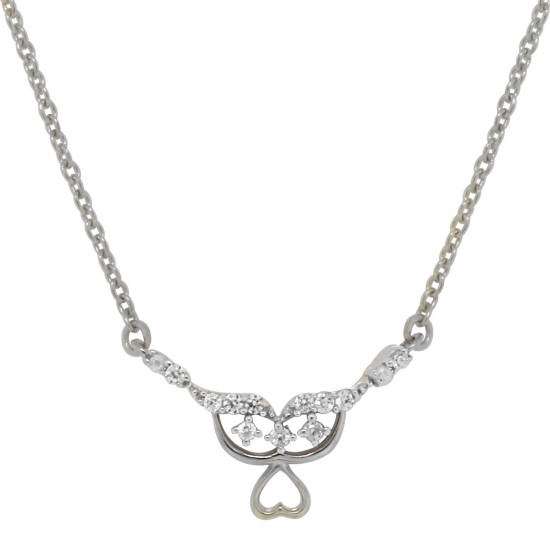 Cubic Zirconia Pendant Necklace,Sterling Silver Cubic Zirconia Pendant Necklace,Sterling Silver
