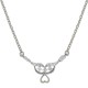 Cubic Zirconia Pendant Necklace,Sterling Silver