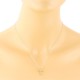 Citrine Gemstone Cross Pendant Necklace 14Kt White Gold 