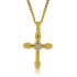 Two Tone Cross Pendant Necklace Sterling Silver