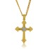 Two Tone Cross Pendant Necklace Sterling Silver