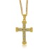 Two Tone Cross Pendant Necklace Sterling Silver