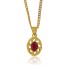 Lab Created Ruby Pendant Necklace Sterling Silver 