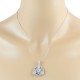 Cubic Zirconia Pendant Necklace Sterling Silver