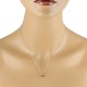 Genuine Ruby Diamond Pendant Necklace 14Kt White Gold 