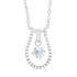Cubic Zirconia Pendant Necklace with Sterling Silver Enhancer