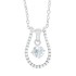 Cubic Zirconia Pendant Necklace with Sterling Silver Enhancer