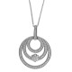 Cubic Zirconia Fashion Pendant Necklace Sterling Silver  