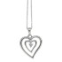 Cubic Zirconia Pendant Necklace Sterling Silver  