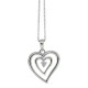 Cubic Zirconia Pendant Necklace Sterling Silver  