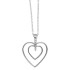 Cubic Zirconia Heart Pendant Necklace Sterling Silver  