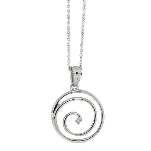 【BLACKPURPLE】[silver925] Luce Circle Pendant 8mm Sterling Silver Crescent Moon Pentacle Pentagram Circle