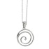 Cubic Zirconia Circle Pendant Necklace Sterling Silver  