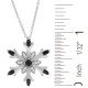 Sapphire Swarovski Zirconia Snowflake Pendant Necklace Sterling Silver Sapphire Swarovski Zirconia Snowflake Pendant Necklace Sterling Silver
