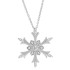 Swarovski Crystal Snowflake Pendant Necklace Sterling Silver