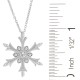 Swarovski Crystal Snowflake Pendant Necklace Sterling Silver