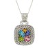 Sterling Silver Multistone Pendant Tanzanite Blue Topaz Pink Topaz Peridot Citrine