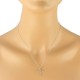 Genuine Diamond Cross Pendant Necklace 14Kt White Gold 