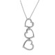 Cubic Zirconia Heart Pendant Necklace Sterling Silver  