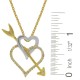 Cubic Zirconia Heart Pendant Necklace Sterling Silver 