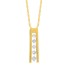 1/4 Ct Princess Cut Diamond Pendant Necklace 14Kt Gold