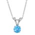 December Birthstone Blue Topaz Pendant Necklace Sterling Silver