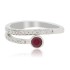 July Birthstone Ruby and Diamond Ring in 14Kt White Gold