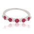 Ruby Diamond Anniversary Band 14Kt White Gold