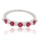 Ruby Diamond Anniversary Band 14Kt White Gold