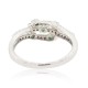 Emerald Diamond Right Hand Ring 14Kt White Gold