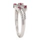 Ruby And Diamond Right Hand Ring,14kt white Gold