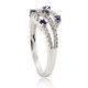 Sapphire Diamond Right Hand Ring 14Kt White Gold