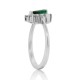 14Kt White Gold Emerald Diamond Engagement Ring Pear Shaped 