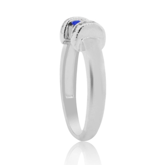 Sapphire Diamond Womens Right Hand Ring 14Kt Gold