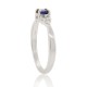 Blue Sapphire and Diamond Ring 14Kt White Gold